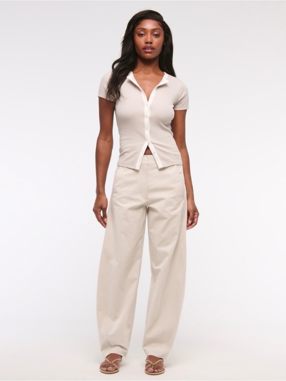 Barrel Leg Pants in Ash